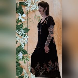 Two Piece ROUGE Chiffon Top and Trumpet Skirt Ensemble Size 1X